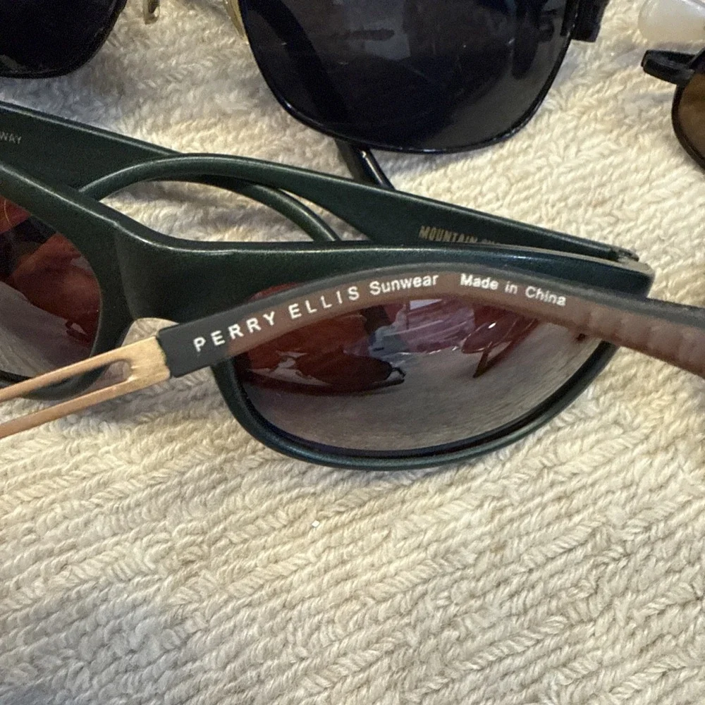 Lot of 10 Men's Designer Sunglasses /Fishing Wrap & Aviators,PerryEllis,Madden+